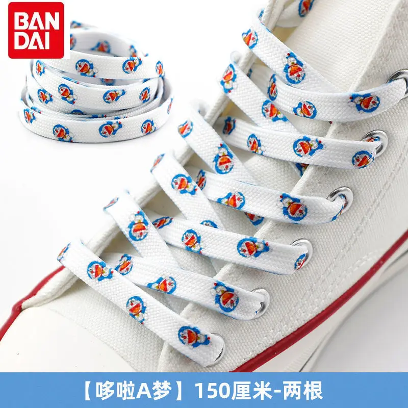 Bandai Cartoon Mickey Mouse Graffiti Shoelace Color Love High-top Low-top Rice Doraemon Fashion Shoelace Clothing Decoration