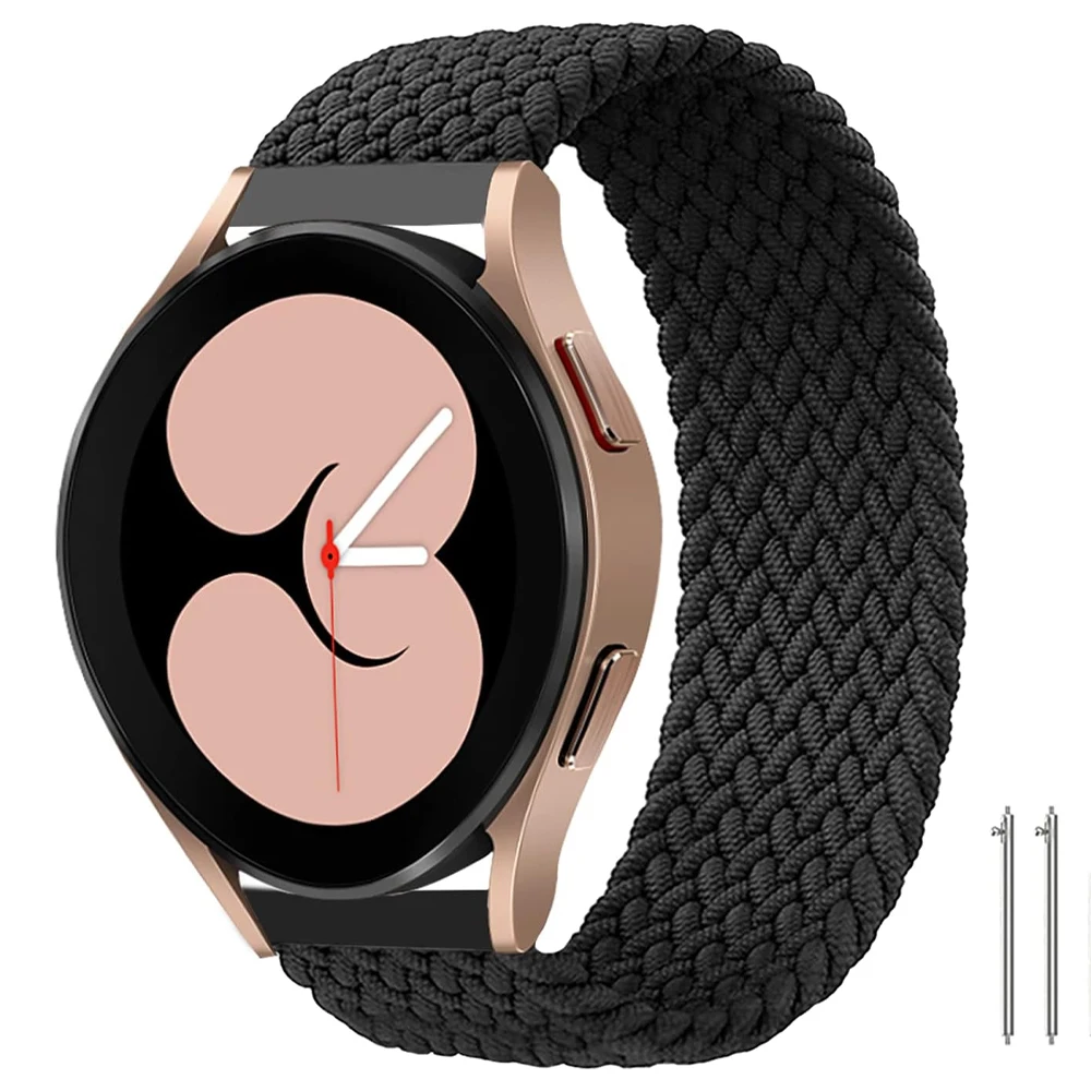 

Band for Samsung Galaxy watch 4/classic/5 pro/45mm/44mm braided solo loop bracelet correa Huawei watch GT 2e 3 strap 20mm 22mm