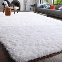 Furry Carpet Living Room Mat Modern Bedroom Nordic Style Decoration Carpet Large Size Black Gray White Non Slip Children's Rugs