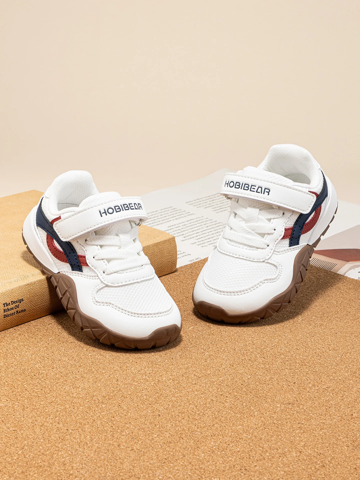 HOBIBEAR Wander-Sneaker für Kleinkinder mit breiter Zehenbox, Kunstleder-Mesh-Gehschuhe, Trekking-Outdoor-Laufschuhe mit Klettverschluss – Detail 12