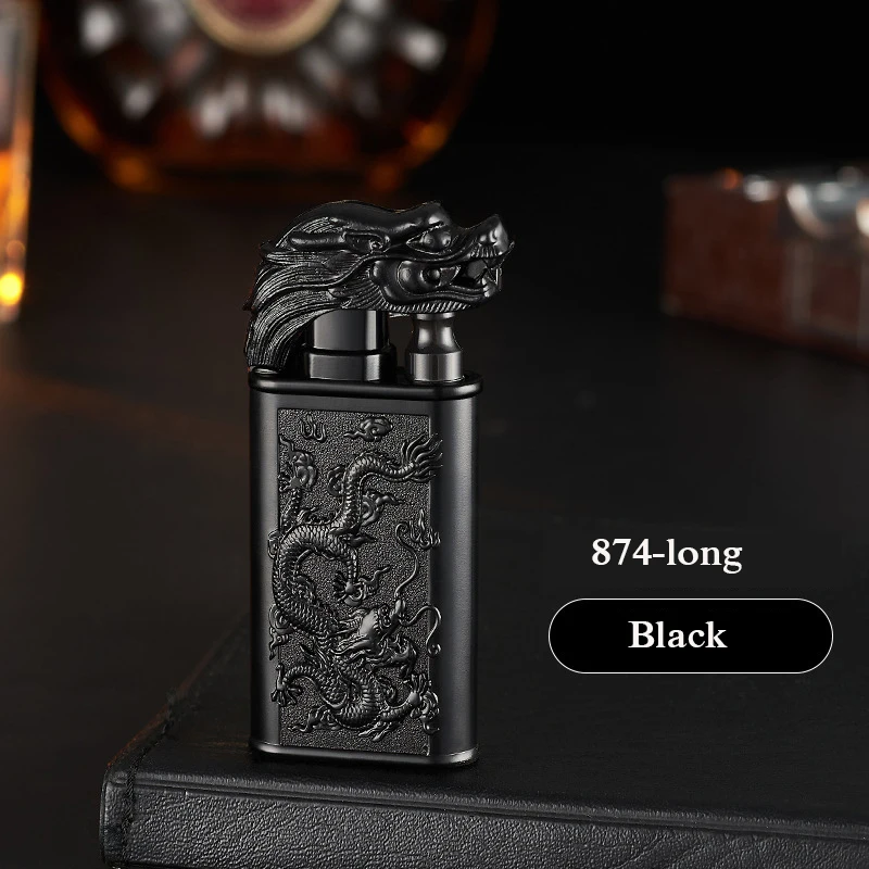 2024New Cool Dragon Dual Flame Torch Lighter Windproof Jet Smoking Accessories Cigarette Lighter Men\'s Gift Wholesale