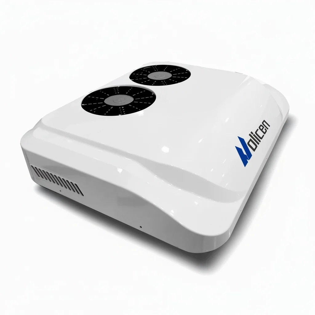 

Parking Air Conditioner, 12V 24V Rooftop RV Air Conditioner with Dual Fans, Remote Control Compressor Cooler for Truck Van SUV