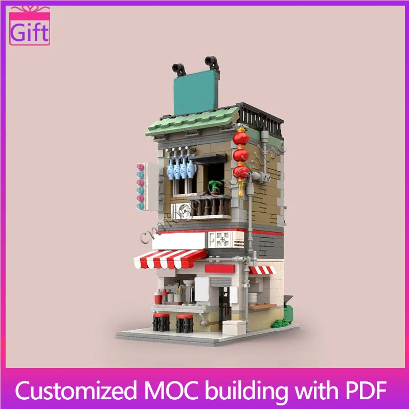 

Популярный 861 шт. магазин лапши, строительный блок, модель, детская головоломка, сборка, строительные блоки, подарки на Рождество, день рождения, фестиваль