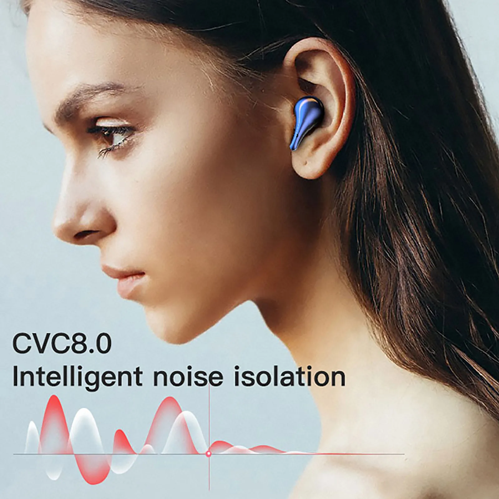 H3 블루투스 이어폰 새로운 무선 블루투스 이어폰 듀얼 이어 디스플레이 TWS 대형 스크린 미러 터치 5.1