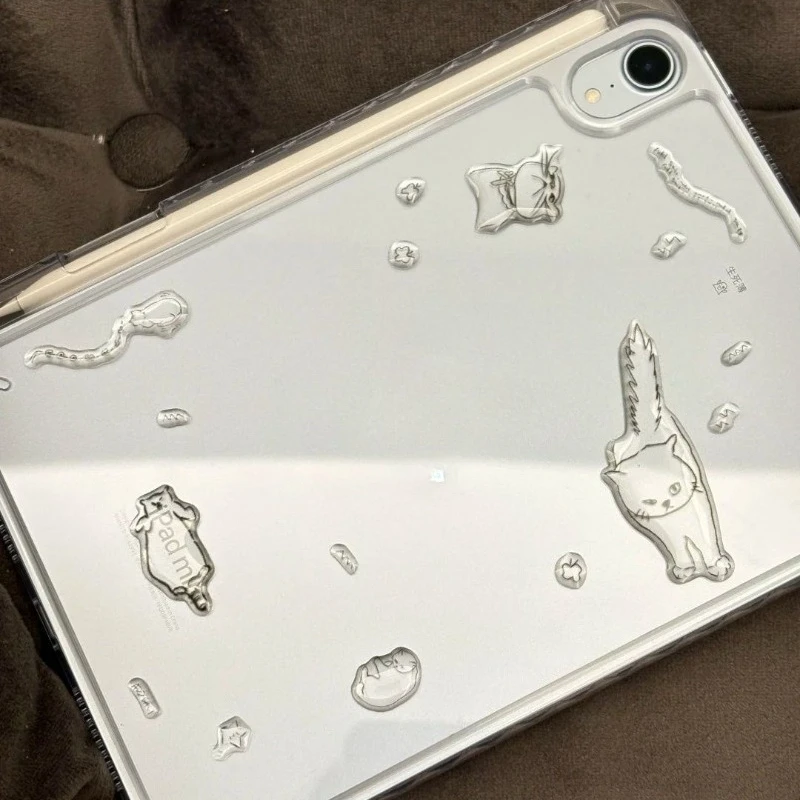 Adesivos Kawaii de Gato em Gel, Decoração Autoadesiva para Capas de Celular, Cadernos, Papelaria e Scrapbooking