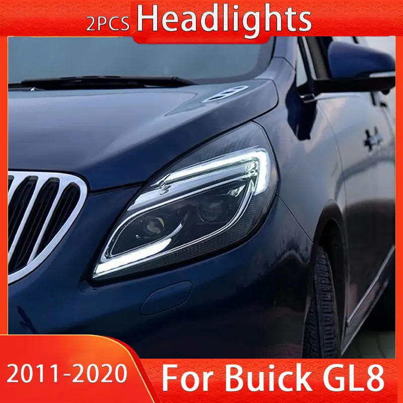 Headlights For Opel Buick GL8 LED Headlight 2011-2020 Headlights GL8 DRL Turn Signal High Beam Angel Eye Projector Lens