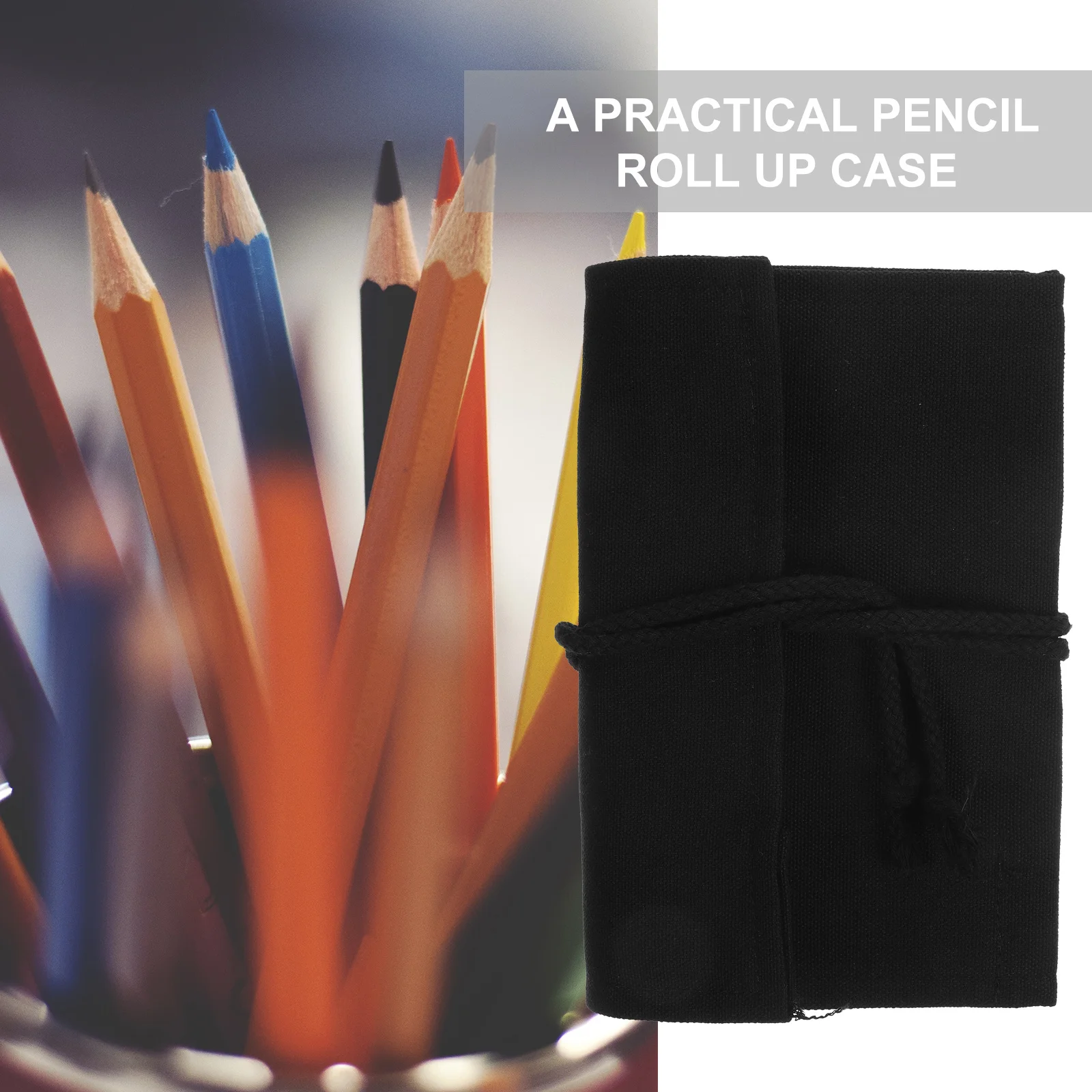 

Canvas Pencil Roll Up Case Large Capacity Washable Art Supply Organizer for Sketching Drawing Tools Roll Up Pouch Holder