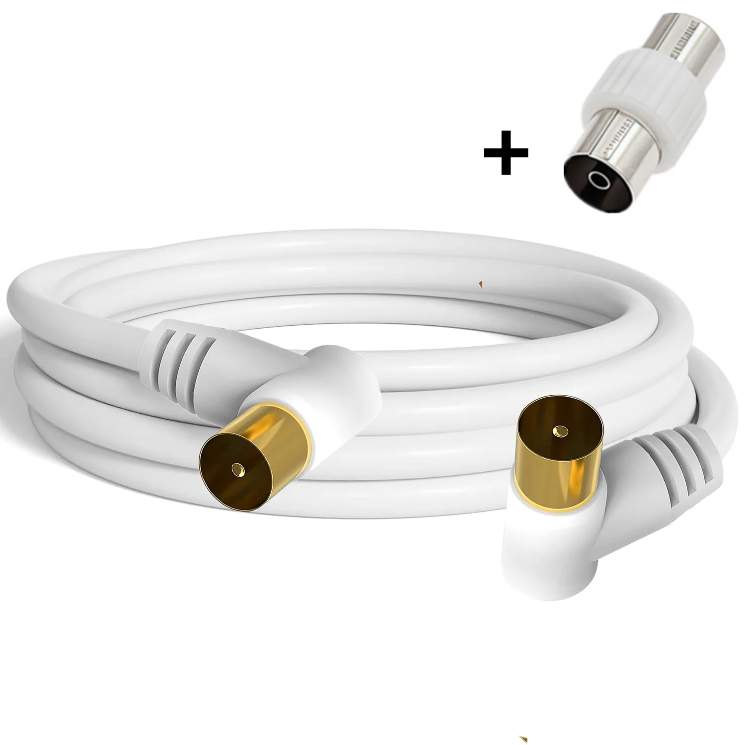 RG59U cable  9.5mm TV Adapter Cord Coaxial TV Cable for Satellite TV Cable Modem Set-top Box Gold Plated