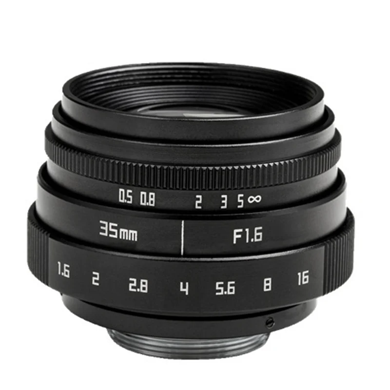 Objectif de caméra FFYY-35Mm F1.6, objectif de caméra de Portrait fixe manuel à grande ouverture pour accessoire de caméras à monture C