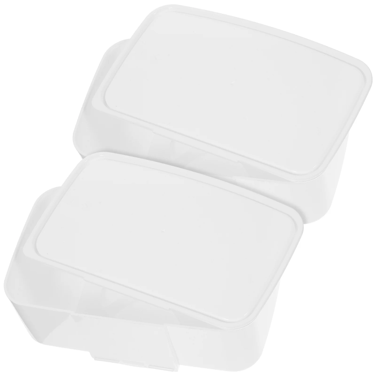 

2 Pcs Storage Box Dispenser Wipes Nursery Holder for Bathroom Makeup Remover Pp Plastic Case Travel Container Refillable Lid