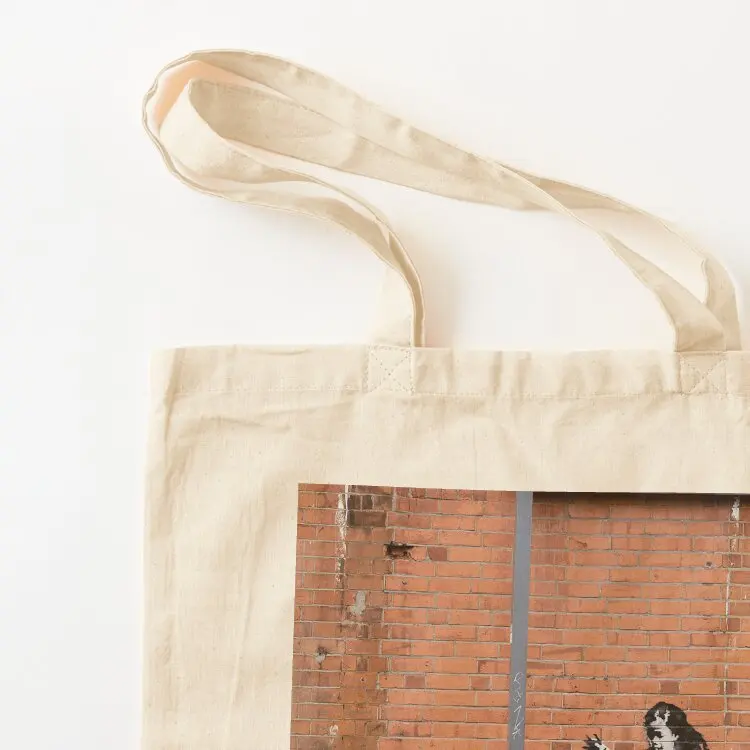 بانكسي - حقيبة يد هولا جيرل، حقائب قماشية، حقائب يد للرجال، حقائب كبيرة الحجم للسيدات #3