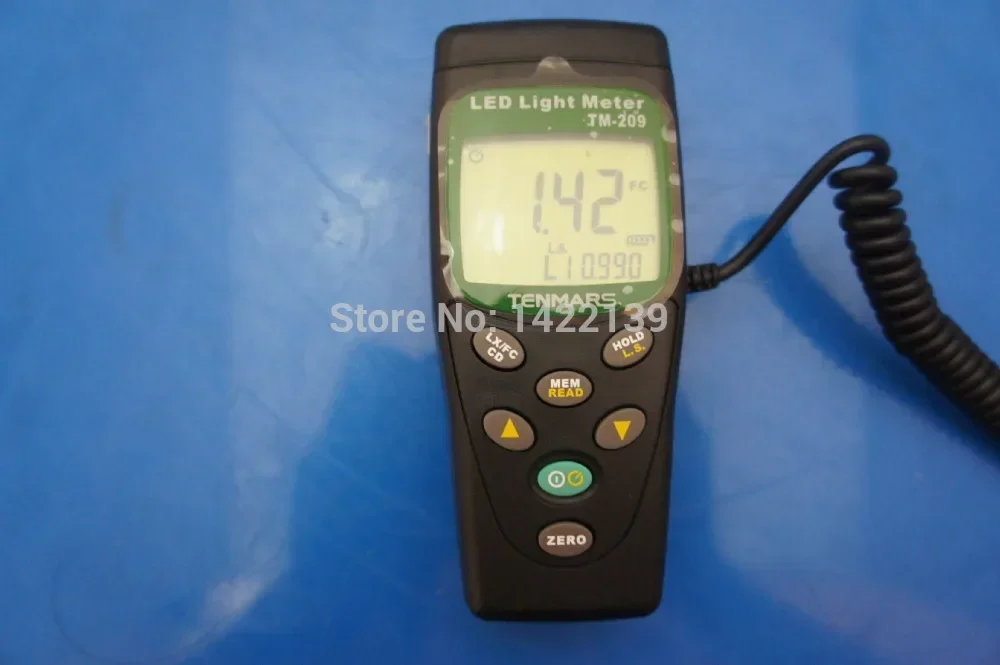TM-209 مقياس الضوء الرقمي LED | قياس لوكس وإف سي 400,000 لوكس مقياس لوكس عالي الدقة #3