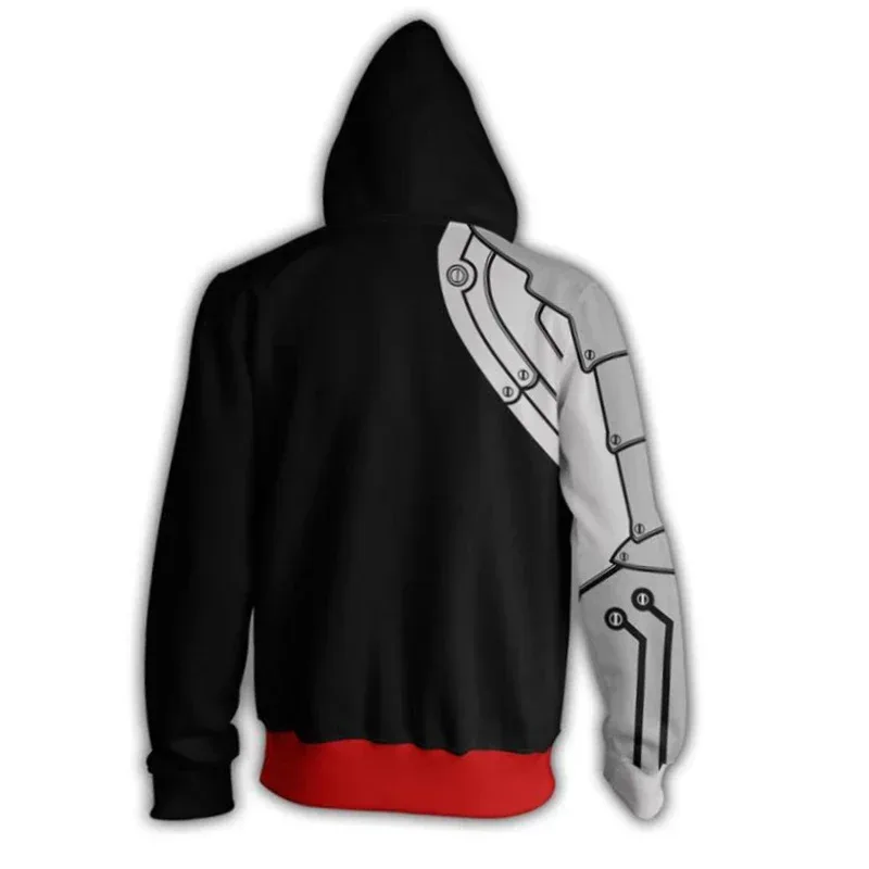 Jaket Hoodie Mantel Resleting Musim Gugur Edward Elric Fullmetal Alchemist Baru 2025 Anime Cosplay Sweatshirt Tracksuit Atasan Cl ☆ wrl ☆