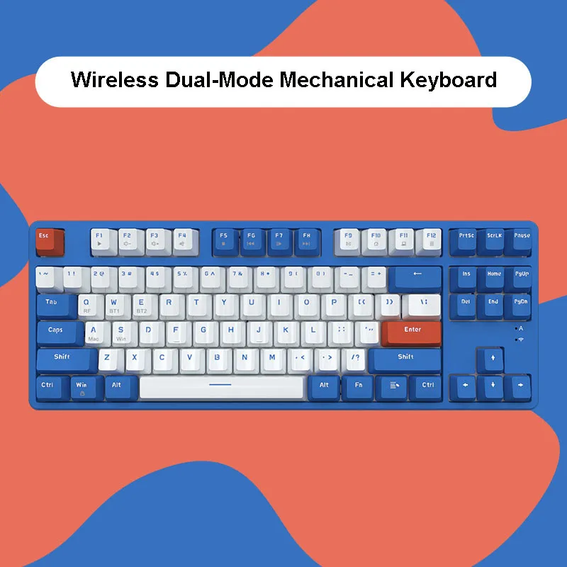 Wireless Bluetooth Mechanical Keyboard 87Keys The Dual Mode Customized USB Blue Red switch Hot Plug Game Laptop Office Keyboard