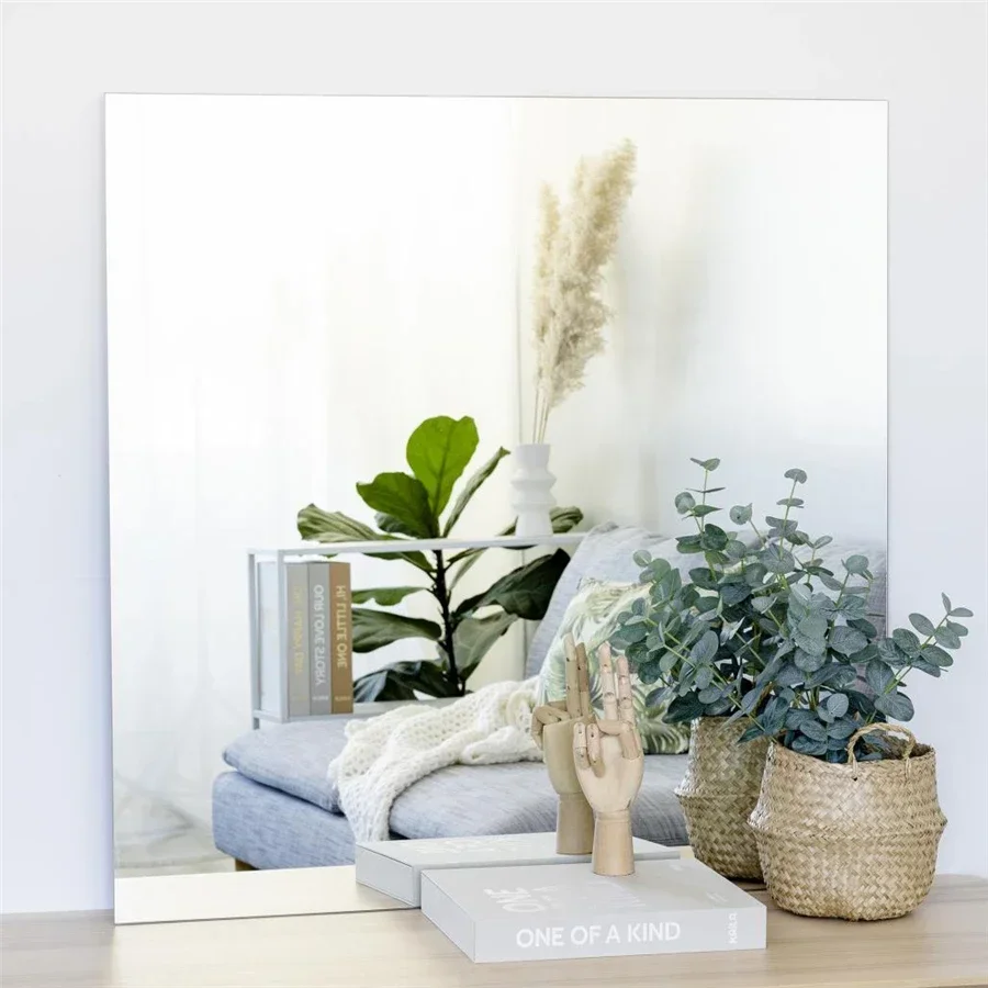 

Large Frameless Wall Mounted Bathroom Mirror Luxury 3mm Glass Aluminum Wood/Metal Frame Hotels Rooms