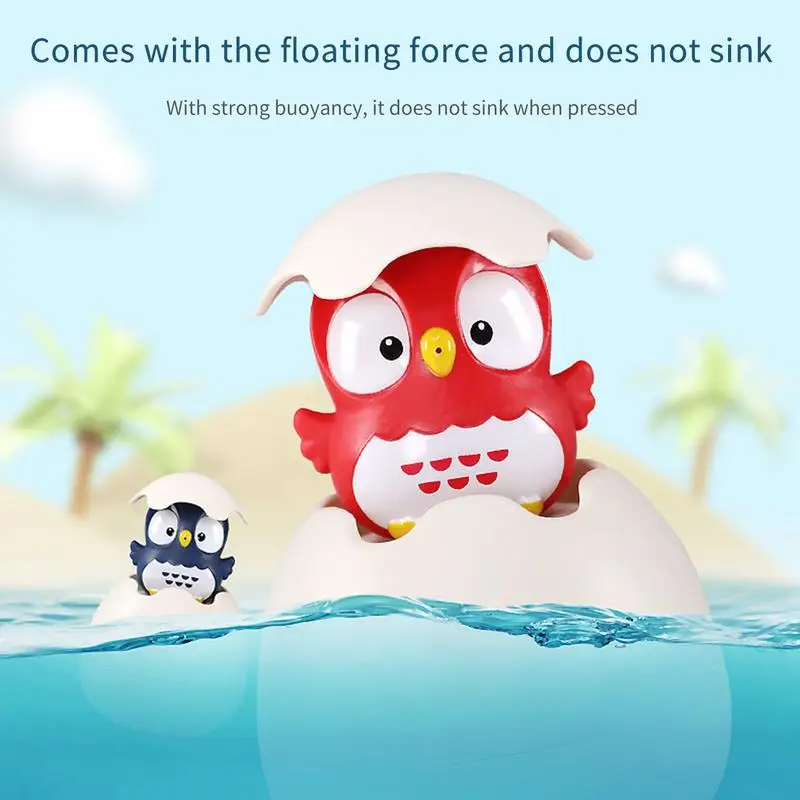 

Baby Swimming Bathroom Bathing Shower Toy Children's Owl Egg Water Spray Sprinkler Sprinkling Toy Kids Water Clockwork Toys