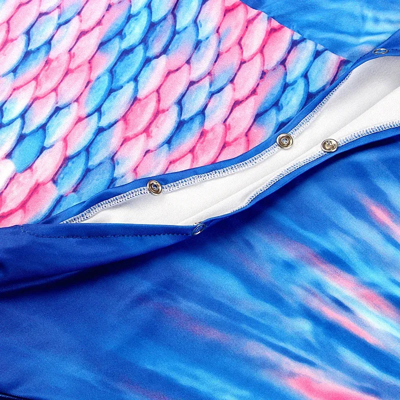 Kids Children Little Mermaid Tail Costume,Girl Swimmable Monofin Bikini Bathing Swimsuit Set Mermaid Tails for Swimming Cosplay