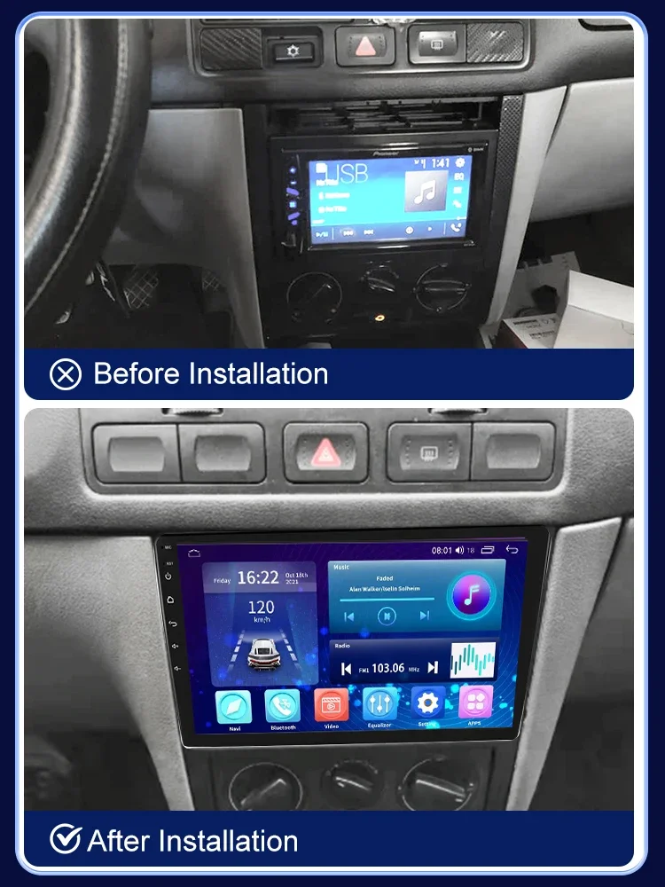 FOR VW Car 2004-2006 DVD Frame Audio Dash Trim Kits Facia Panel Radio Player screen Frame 2 Din(9inch)