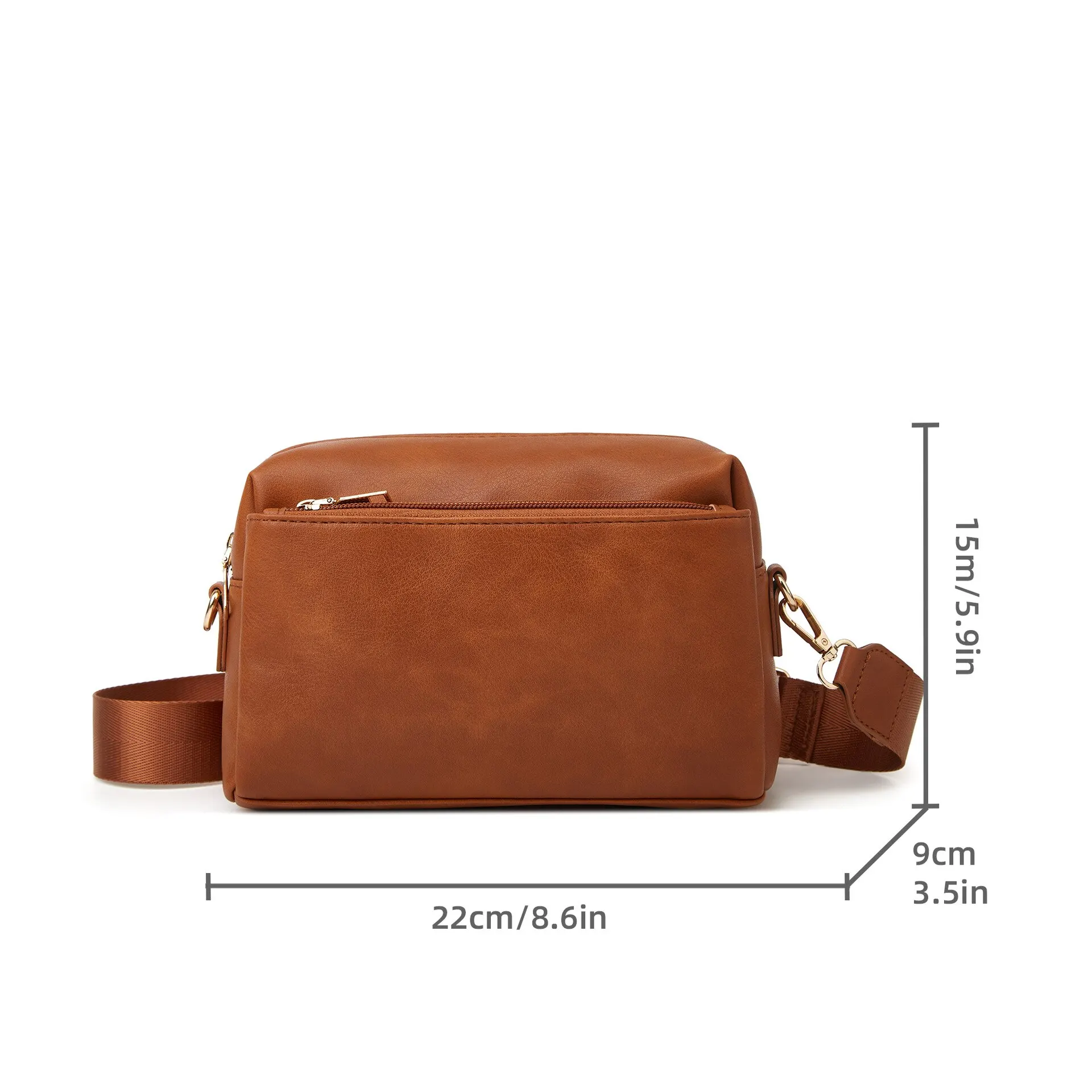 Women Casual Shoulder Bag Solid Pu Leather Wide Bag Strap Cross Body Bag 2023 Classic Purse Bag