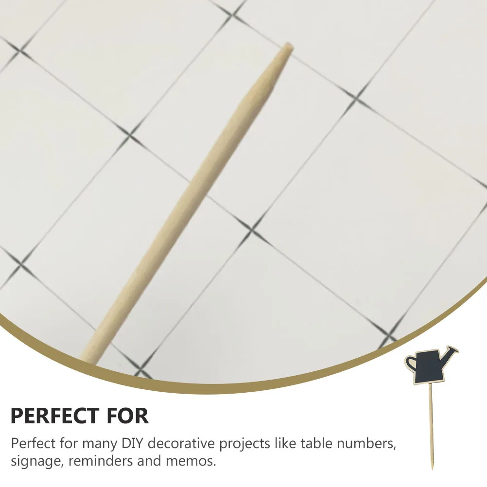 

10Pcs Mini Wooden Chalkboards Black Garden Signs Inserts for Plants Pot Tags Home Decoration DIY Message Boards