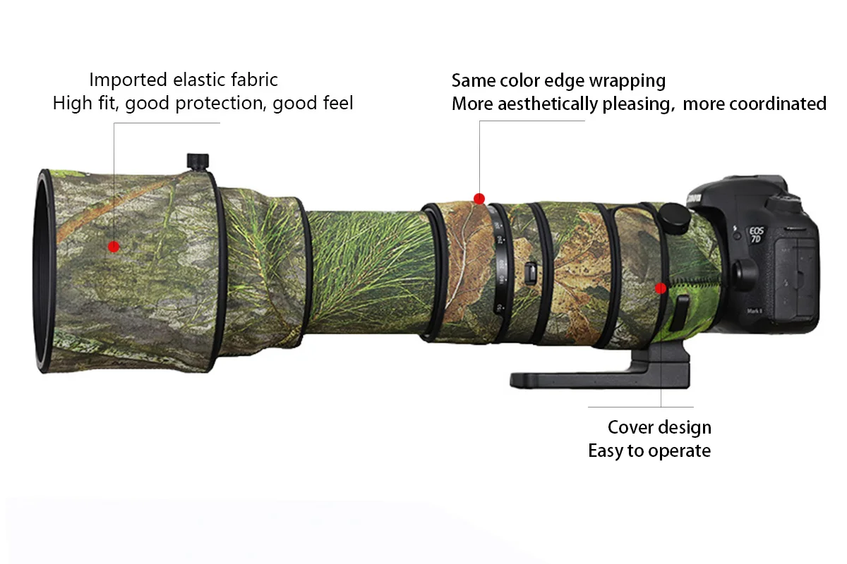 Pogoń za ptakami kamuflaż do SIGMA 150 600 mm F 5 6.3 DG OS HSM sport wodoodporna i przeciwdeszczowa osłona ochronna na soczewki