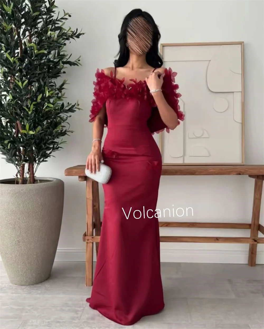 Customized Exquisite Jersey Sequined Flower Trumpet Spaghetti Strap Long Dresses Bespoke Occasion Modern Style