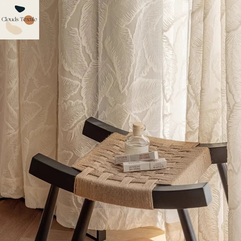

Custom Size！！French Classic High-end Romantic Retro Relief Romantic Simple Curtains for Living Dining Room Bedroom Decor Window