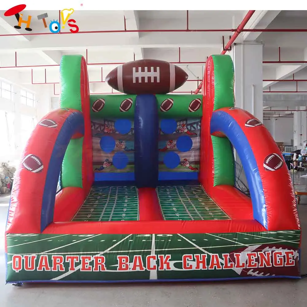 

4x3 м надувная карнавальная спортивная игра для регби, портативная надувная будка для стрельбы с четвертью спинкой для взрослых
