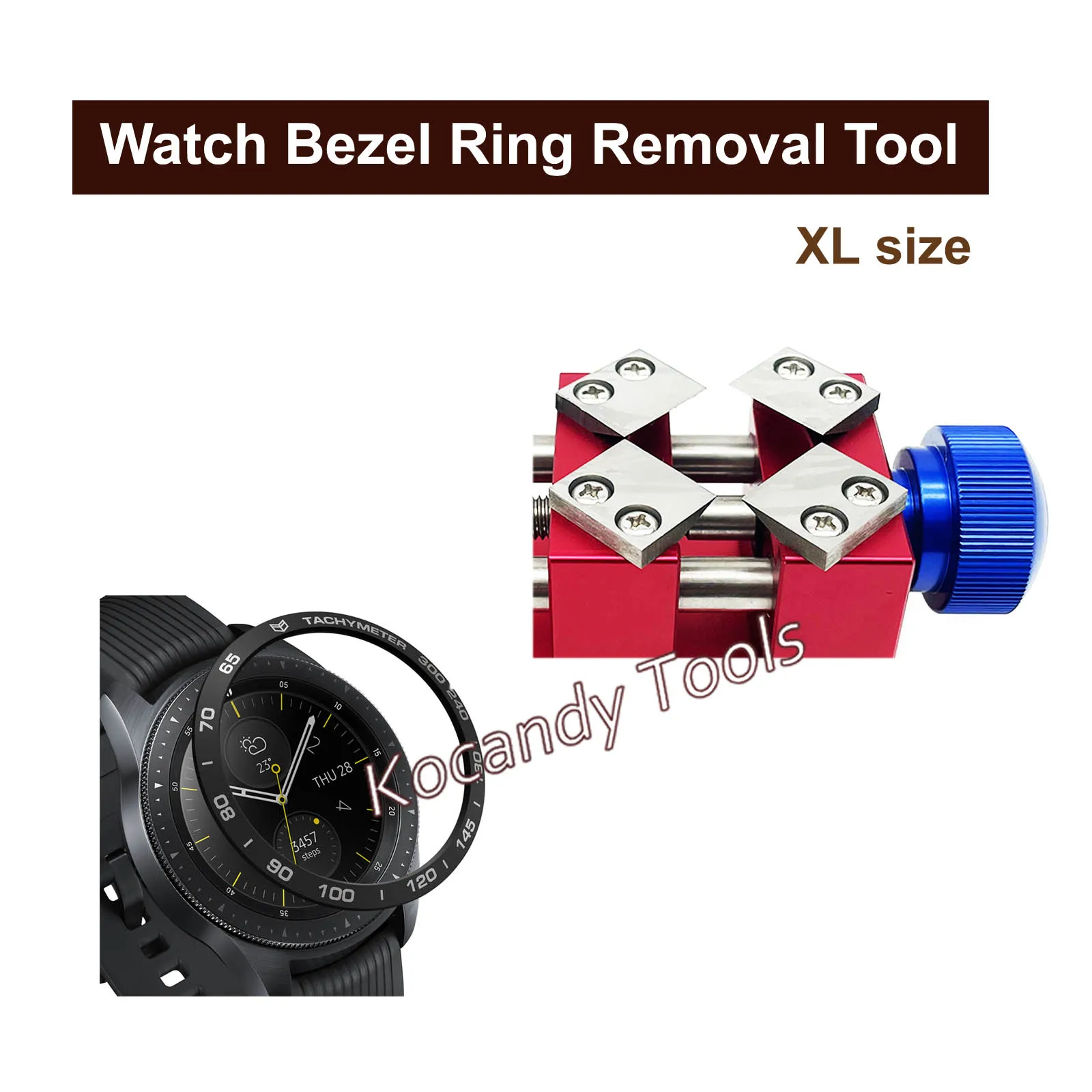 Watchmakers Tool Extra Large Red Watch Bezel Remover Max.50mm Caseback Opener W9155