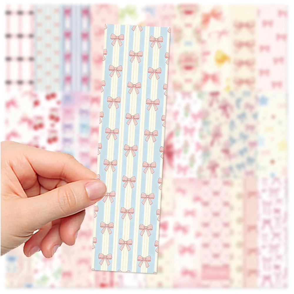 30PCS Bookmarks Pink Butterfly Girl Reading Paper Bookmark Cartoon Printing Annotated Notebook Clip Creative Unique Durable Gift