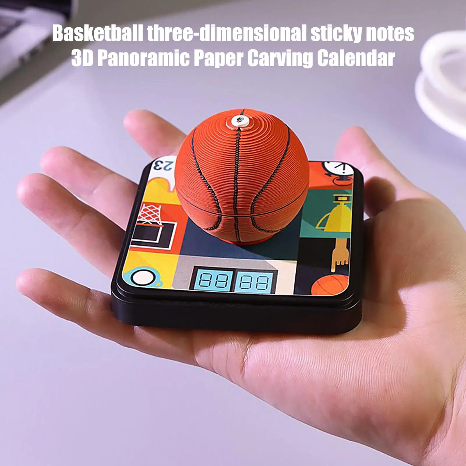 

Timepiece Calendar 2026 2026 Basketball Tear-Away 3D Desk Calendar Schedule Board For Holiday Home Kids Chore Family Desk