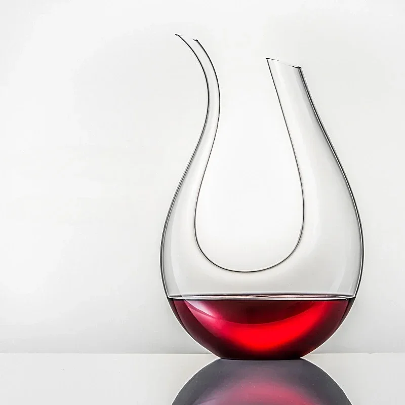 1500ML Big Decanter Handmade Crystal Red Wine Brandy Champagne Glasses Decanter Bottle Jug Pourer Aerator for Family Bar