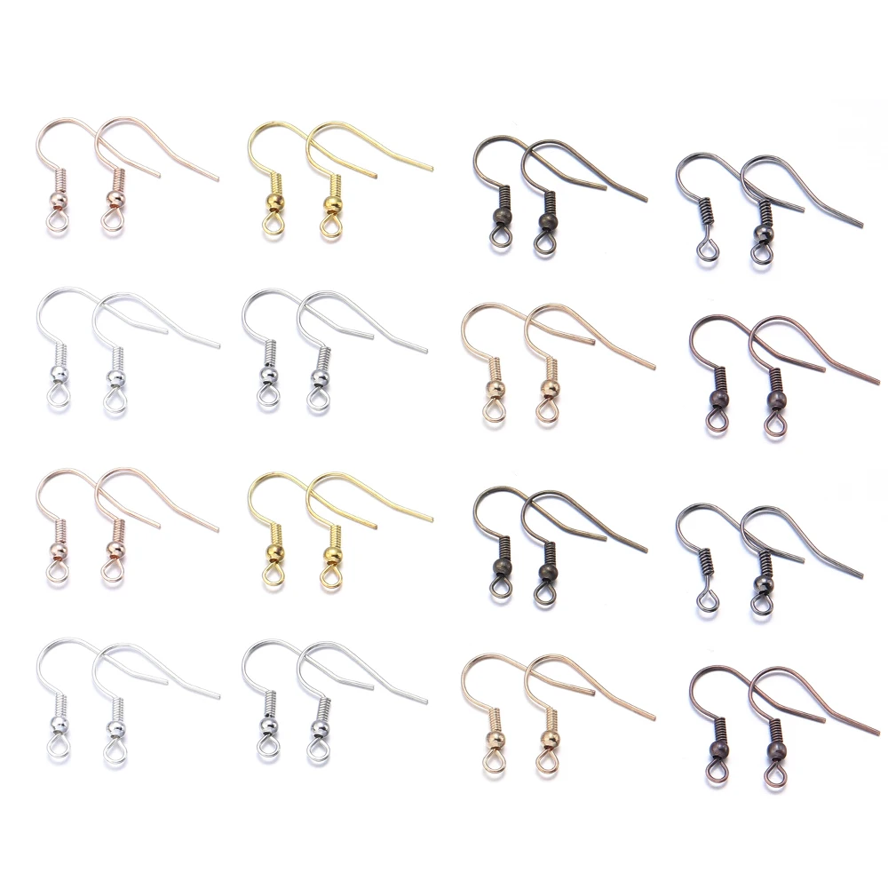 

100pcs/lot Ear Hook Earrings Clasps Hooks Earring Findings DIY Jewelry Making Findings Accessories