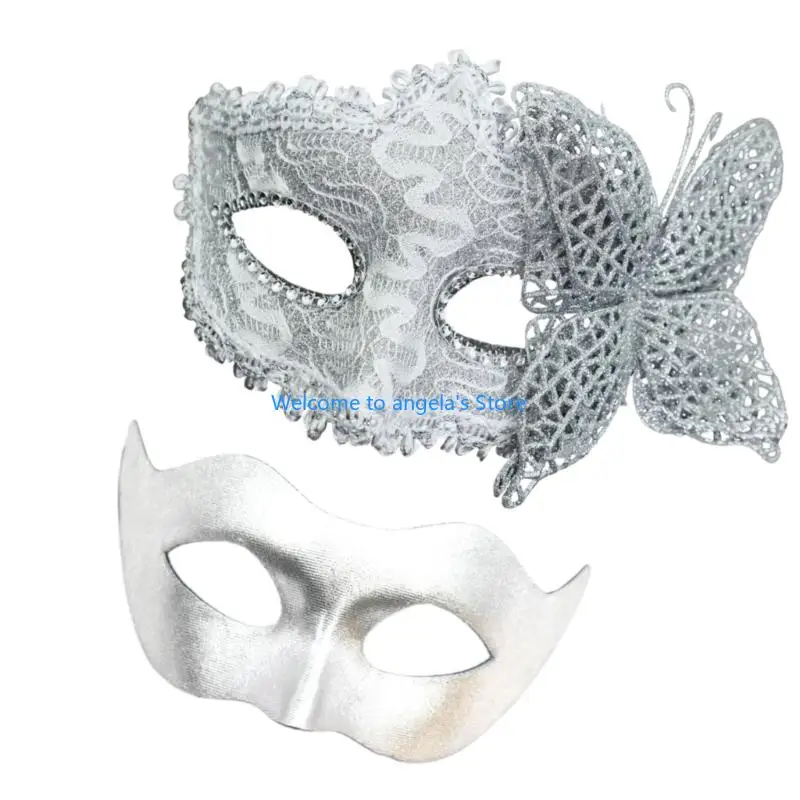X4YC Half Gezicht Maskerade Masker Maskerade Kostuum Accessoire voor Mannen Vrouwen Halloween