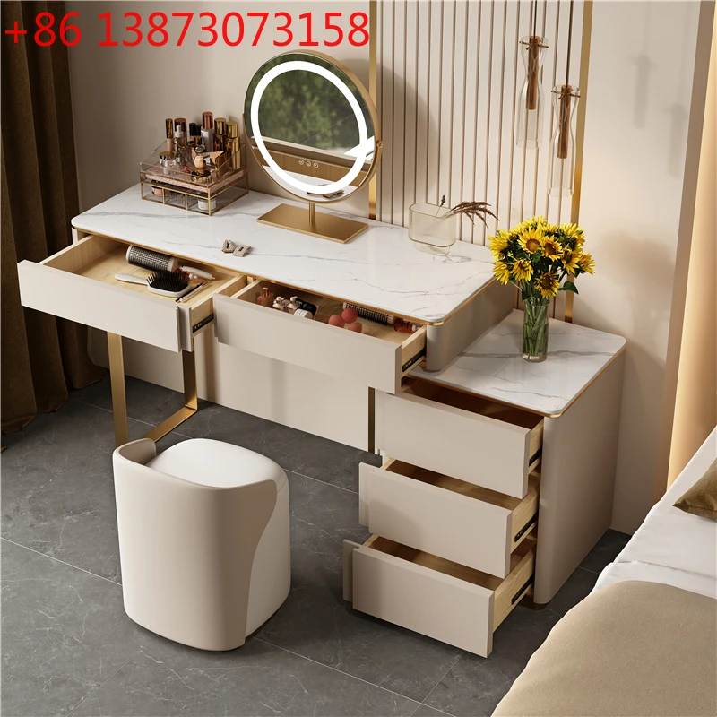 Simple modern rock slab countertop, all solid wood frame, large apartment, creative and fashionable Apartment furniture