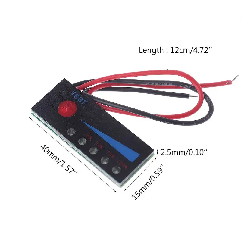 Probador indicador nivel batería plomo y ácido, módulo medidor pantalla LCD, 1S, 2S, 3S, 4S, 12V, envío