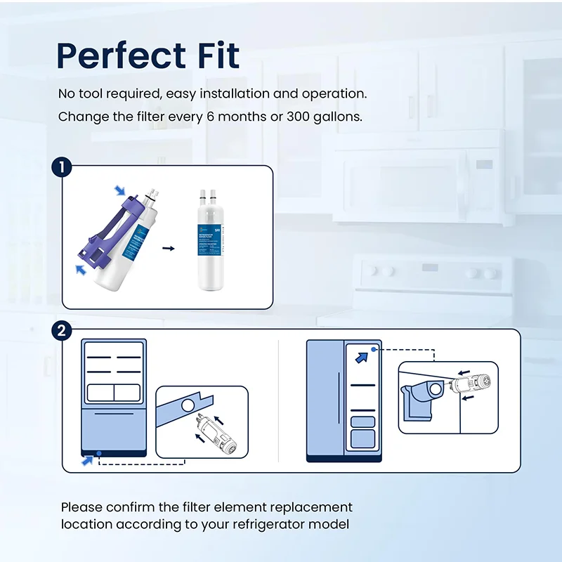 Refrigerator Water Filter Compatible with W10295370A, W10295370W10276924,W10291030,WRL767SIAM,WRS322FDAB,WRS325FDAB Replacement