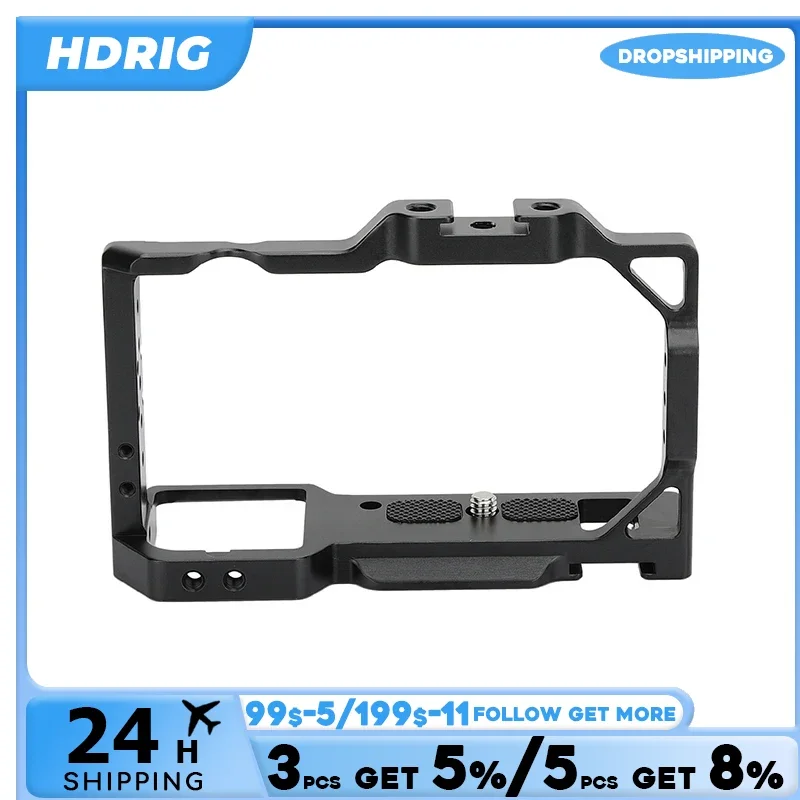HDRIG Camera Cage Armor Rig Full Frame Form-fitting With Top Shoe Mount  Quick Release Plate Cage Rig Kit   For Sony ZVE10