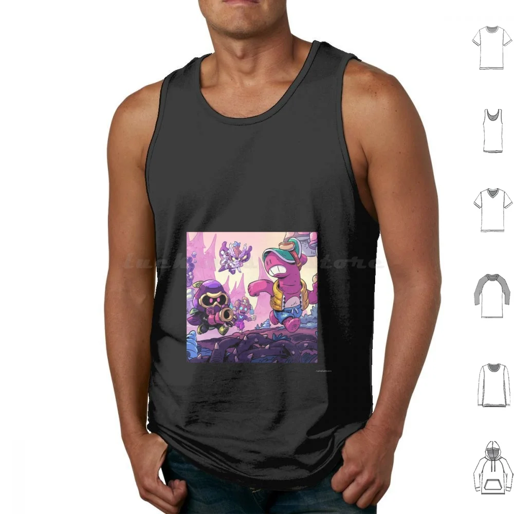 Tank Tops Vest Sleeveless Game Video Game Super Cell Games Gaming Retro Psychedelic Mushrooms Fungus