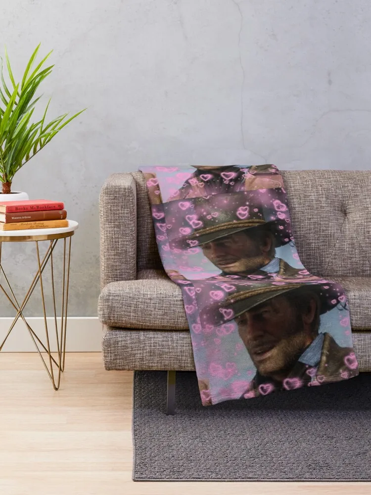 Arthur Morgan Hearts Throw Blanket decorative for winter Heavy Blankets