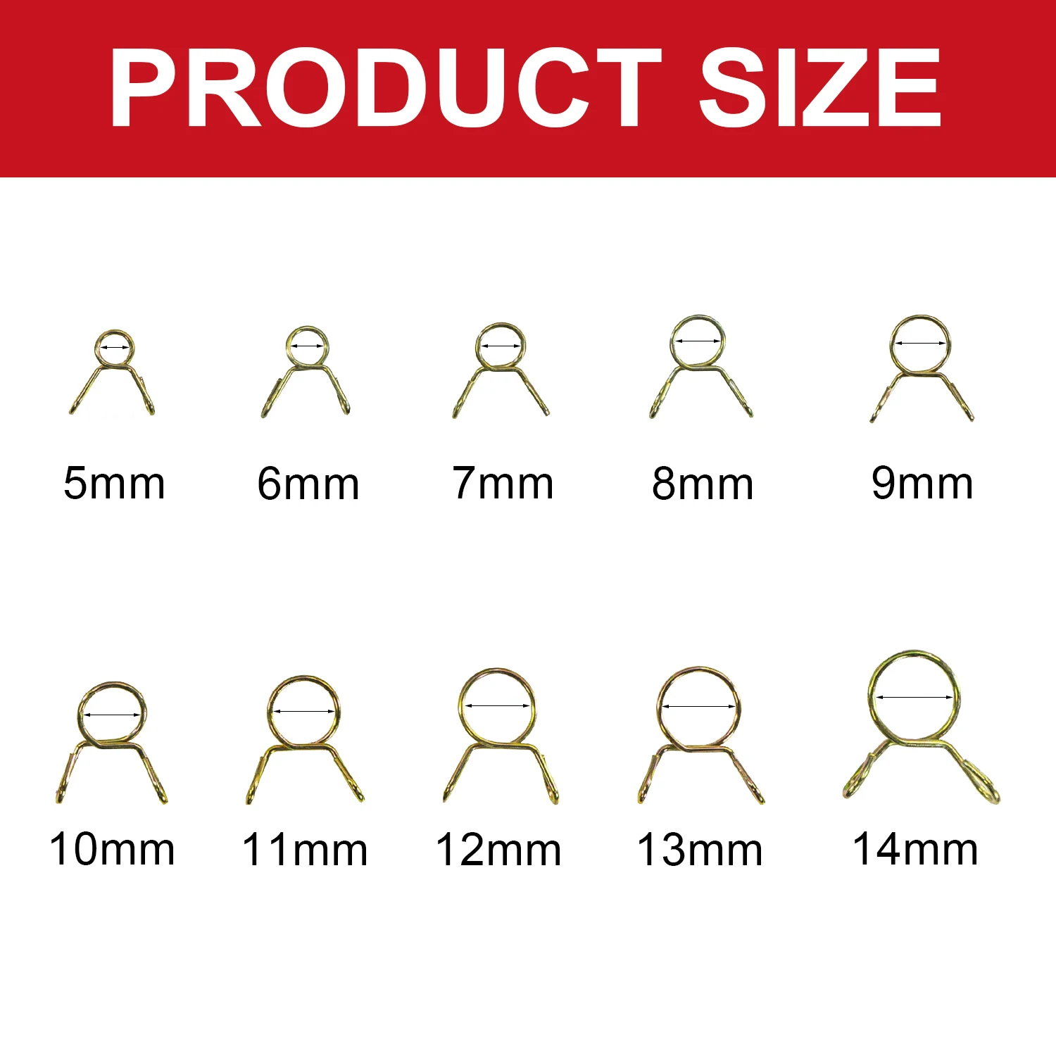 VKKM Multi-Specification Pipe Clip Set, 400pcs, 304 Stainless Steel, Easy to Install