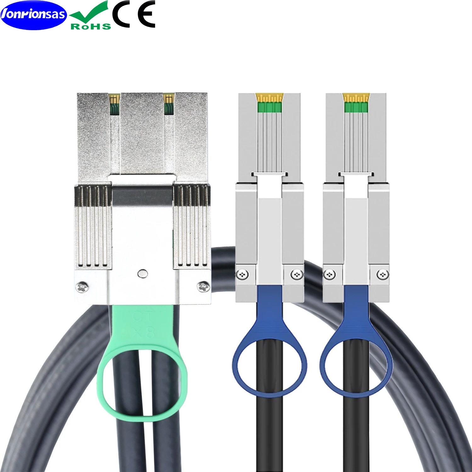 

LONRIONSAS # цинковый сплав двойной Экспресс iPass MINI SAS HD SFF-8088 8X 68P Высокоскоростной I/O male до 2X SFF-8088 26P Мужская активная сборка