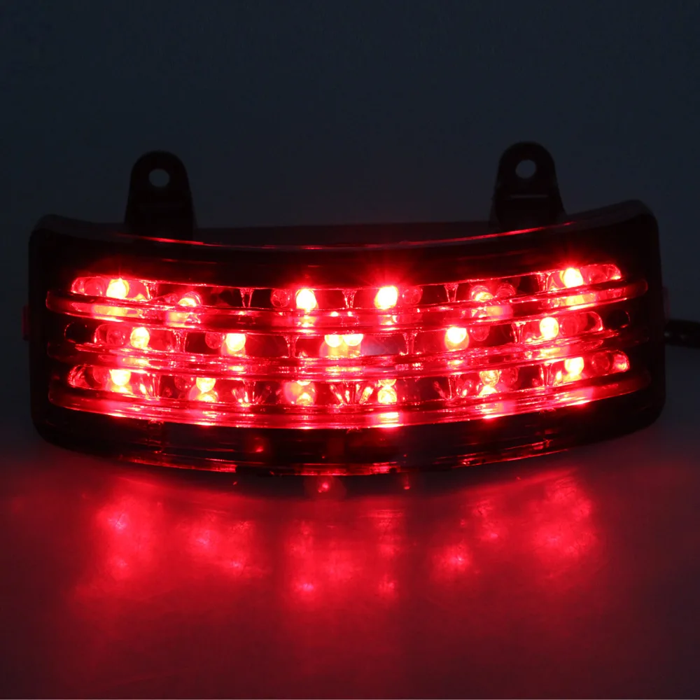 All-in-One Motorcycle Tri-Bar Rear LED Tail Brake Light and Turn Signal Lamps For Harley Touring Street Road Glide FLHX FLTRX