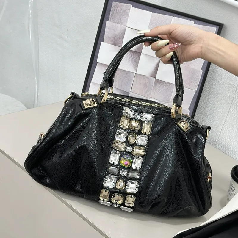 New Diamond-encrusted Women's Handbag Luxury Brand Diamond-encrusted Women's Shoulder Bag Fashion Women's Bag Large Capacity