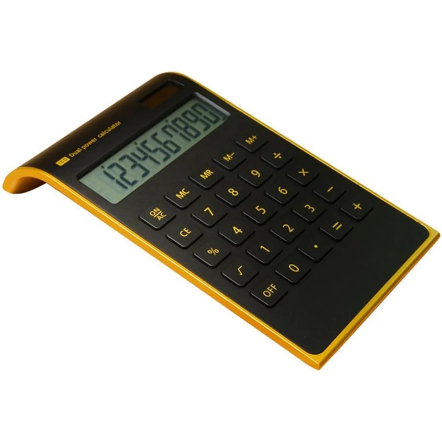 

Calculator, Slim Elegant Design, Office/ , Dual Powered Desktop Calculator, Solar power, 10 Digits, Tilted LCD Display, Inclined