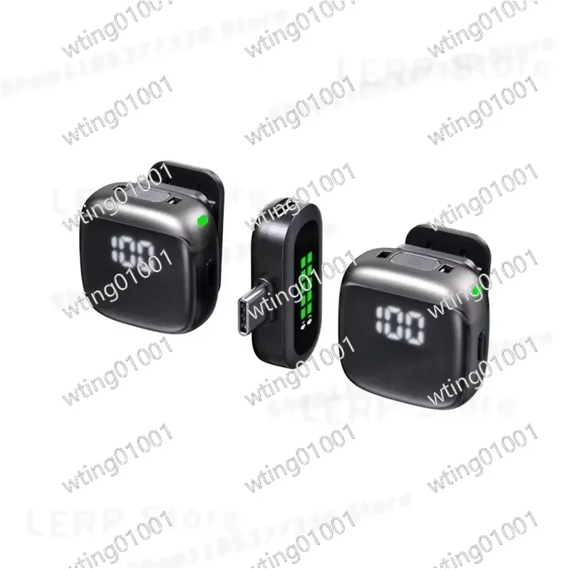 for 2.4G Wireless Type C Lavalier Mic Dual Mini Noise Reduction Collar Clip Vlog Record