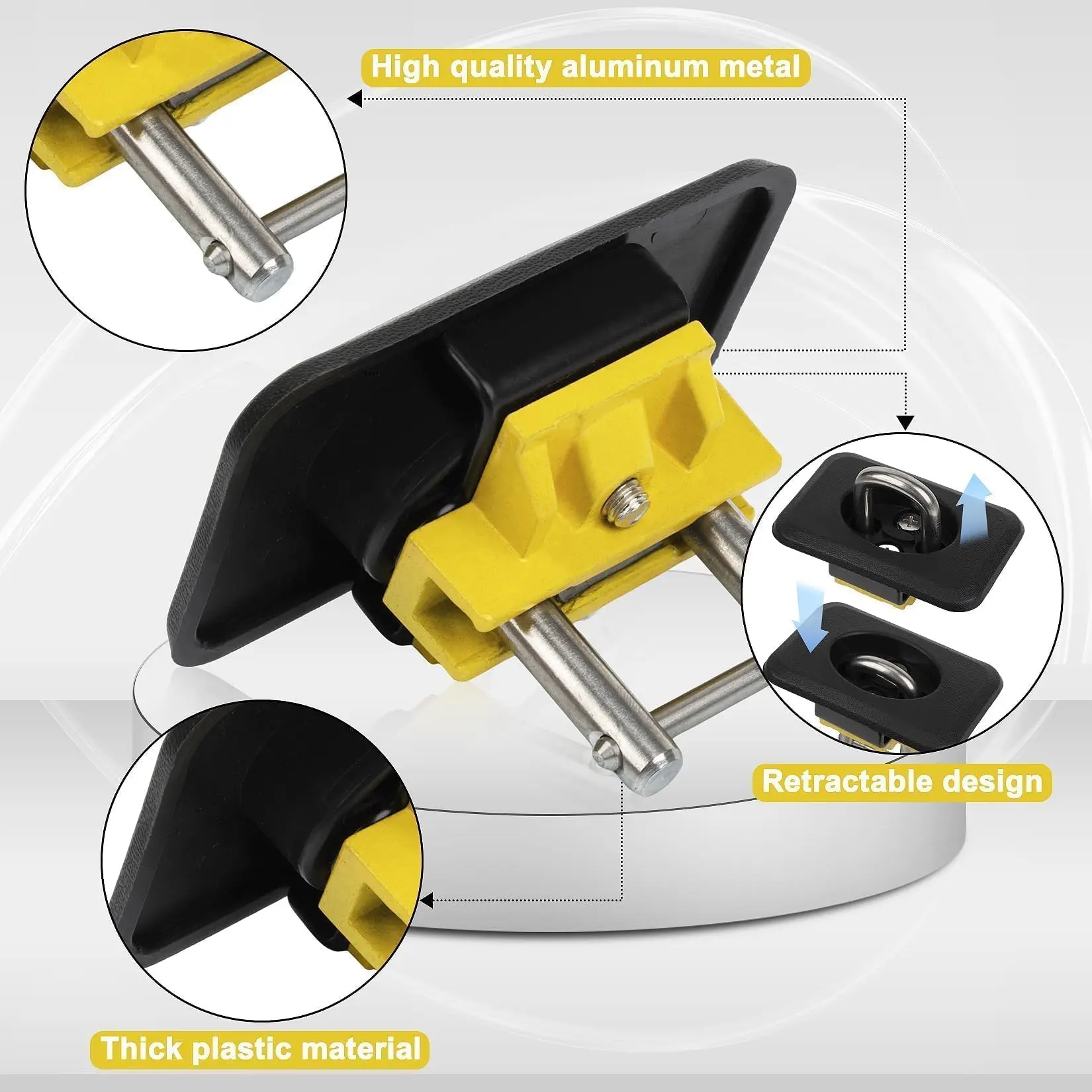 4Pcs Retractable Truck Bed Tie Down Anchors For Ford F150 F250 F350 Chevy Silverado GMC Sierra Dodge RAM Bed Hooks