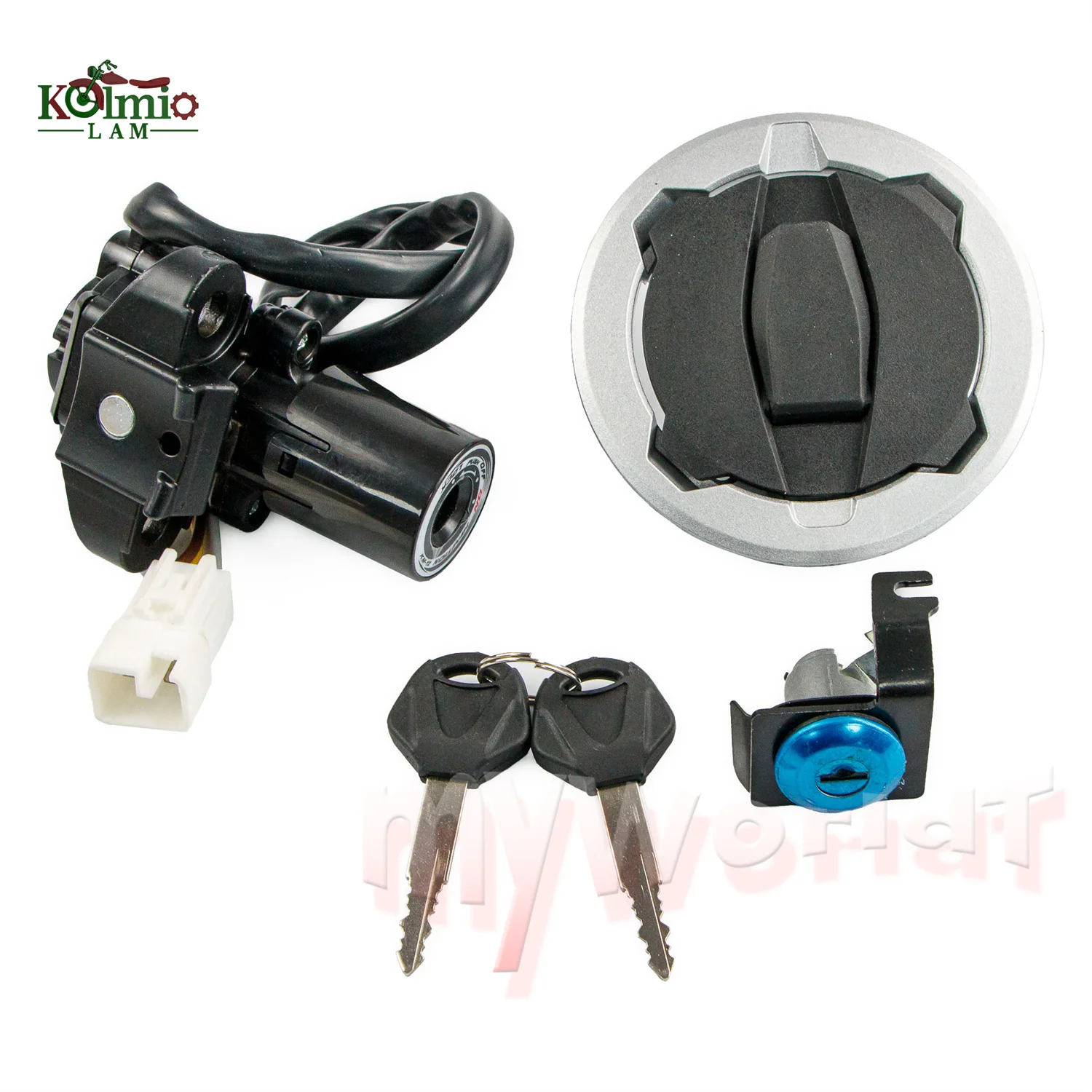 Passend für Kawasaki NINJA ZX4R ZX4RR 2023 - 2026 Motorradzubehör Zündschalter Tankdeckelabdeckung Sitzschloss-Set ZX-4R ZX-4RR – Detail 5