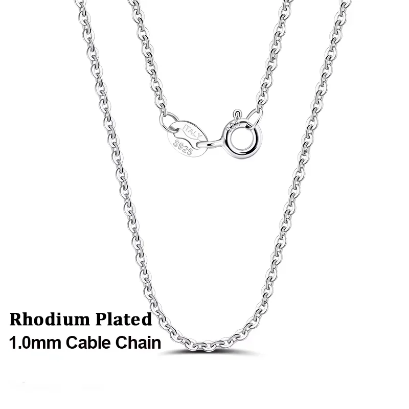 Rinntin 18 Karat Gold 925 Sterling Silber Mode Kabelgliederketten Halskette für Frauen Dünne Halskette Zubehör Schmuck SC06