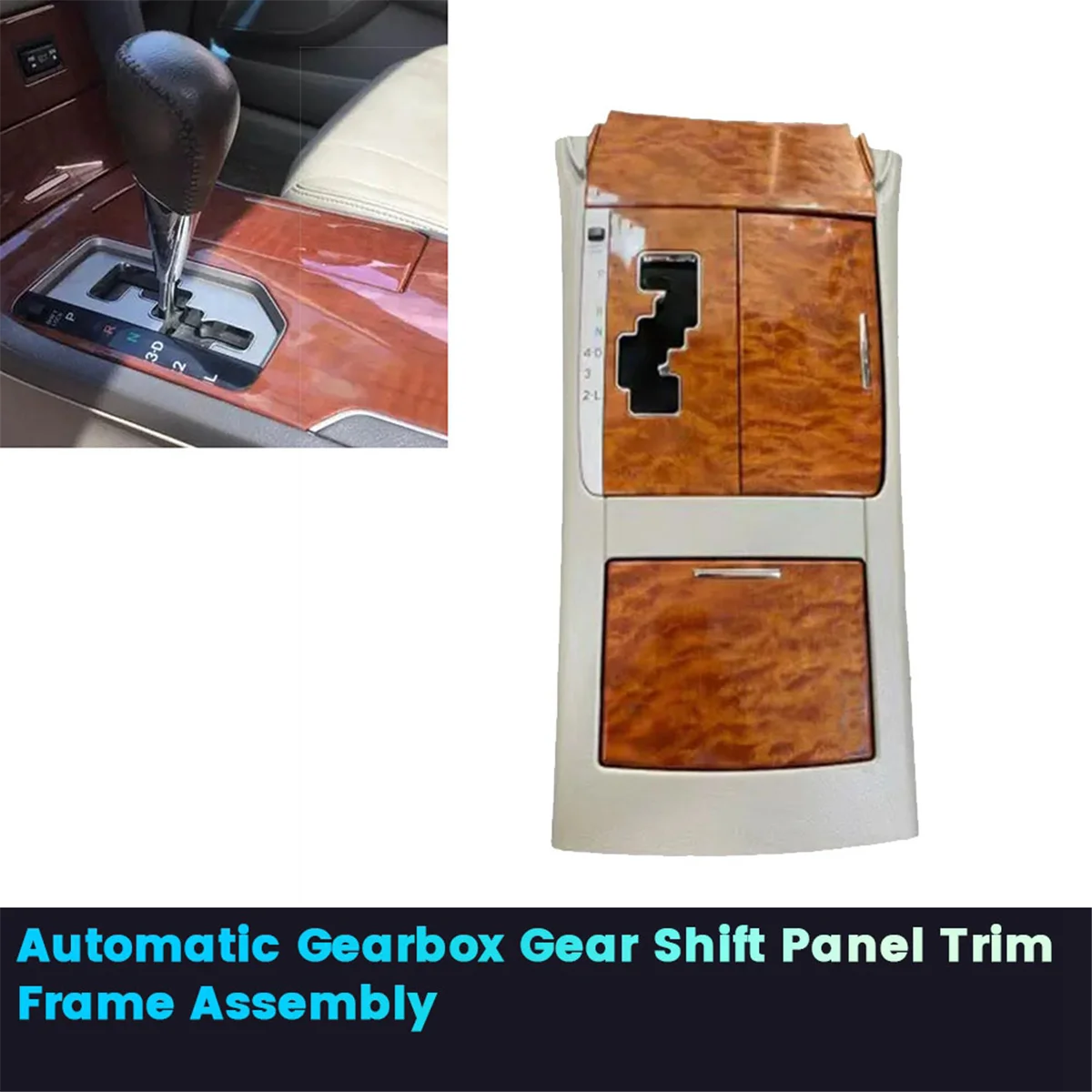 Automatic Gear Shift Panel Trim Frame Assembly for Toyota Camry 2007-2013 Console Gearbox Storage Box Shift Knob Cover B